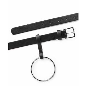 NEW Nasty Gal Vegan Leather Belt With Ring Detail